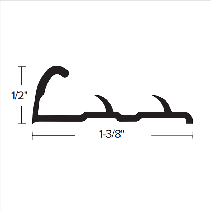 Futura 1/2" Bronze Standard Pin-Type Tapdown Metal, 12' Length