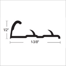 Futura 1/2" Gold Standard Pin-Type Tapdown Metal, 12' Length