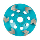 Bihui 5" Arrow Diamond Grinding Cup Wheel
