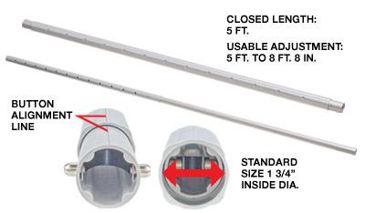 CRAIN 517 5' ALUM STRETCHER TUBE