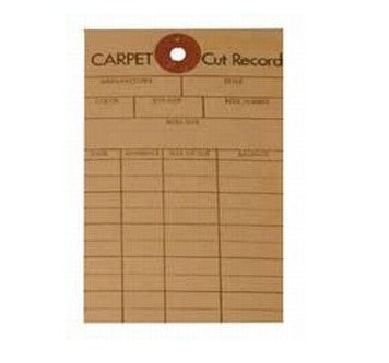 CARPET CUT TAG 100/PKG