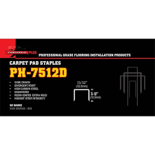 Powerhold 7512D 3/8" Carpet Pad Staples (5,000/Box)